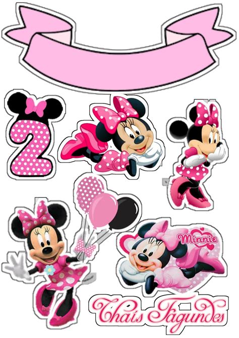Minnie Mouse Cake Decorations Pink Bolo Da Minie Rosa Festa Infantil