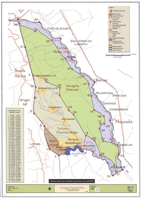 2 Map Of Conservation Zoning In The Limpopo National Park Source Ppf
