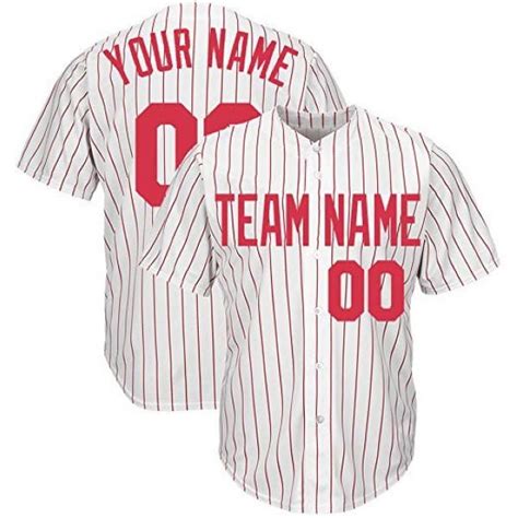 Custom Baseball Jersey Embroidered Your Names And Numbers Pinstripe