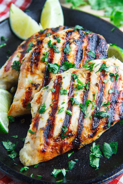Let marinate in fridge 30 minutes and up to 2 hours. Cilantro Lime Grilled Chicken on Closet Cooking