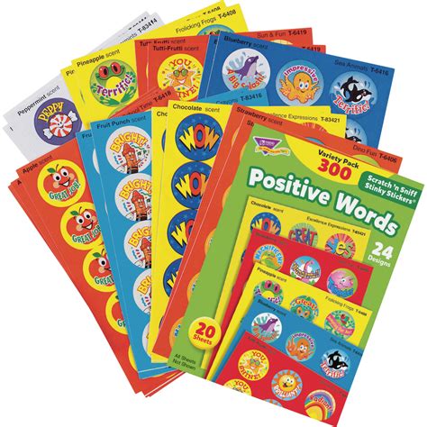 Trend Positive Words Stinky Stickers Variety Pack Stickers Trend