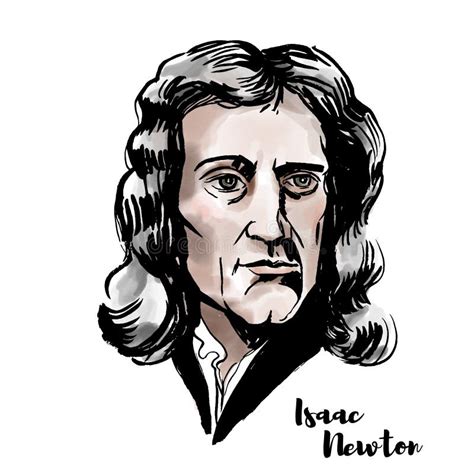 Isaac Newton Portrait Ilustração Do Vetor Ilustração De Popular