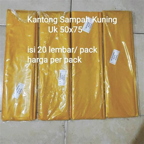 Jual Kantong Plastik sampah Kuning uk 50x75, Plastik kuning Medis - Jakarta Pusat - Gemilang 888