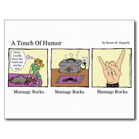 A Touch Of Humor Massage Rocks Comic Postcard Humor Massage Rock