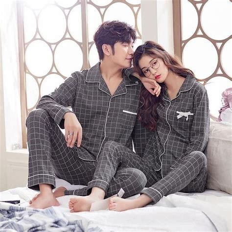 Couple Pajamas Fo Relationship Color Grey And White Couple Pajamas Matching Couple Pajamas