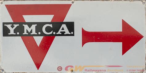 Advertising Enamel Sign Ymca With Right Facing Advertising Signs