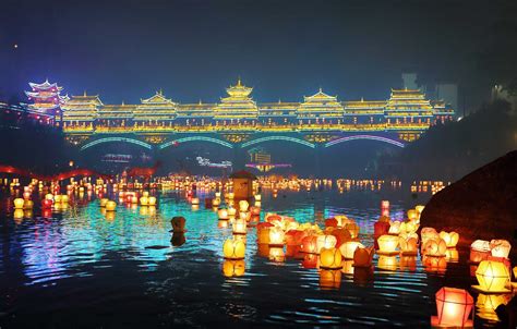 Wallpaper China Lanterns Guangxi The Mid Autumn Festival Images For