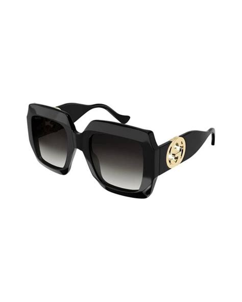 gucci gg1022s 001 oversized square sunglasses in black lyst