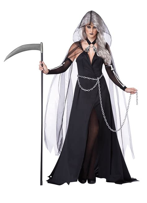 Adult Female Lady Grim Reaper Costume By California Costumes 01333