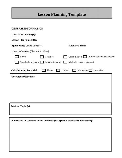 Basic Lesson Plan Template Inspirational Doe Lesson Plan Template