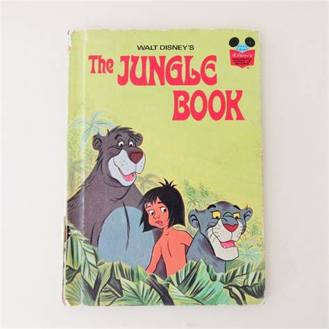 WALT DISNEY BOOK The Jungle Book Vintage Disney Book Picture Book