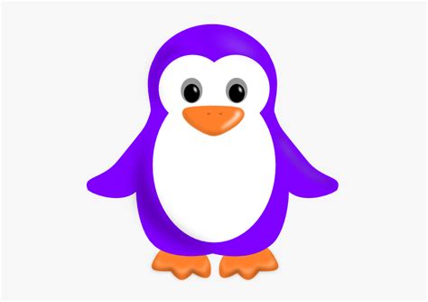 Purple Clip Art At Cute Penguin Clipart Free