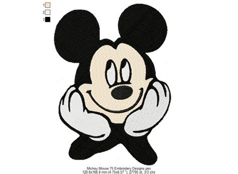 Mickey Mouse 75 Embroidery Designs