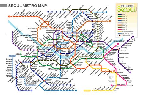 Seoul Subway Map Free Printable Maps