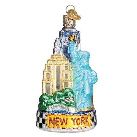 New York City Landmarks Glass Ornament