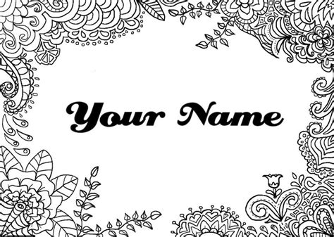 Free Printable Custom Name Coloring Pages