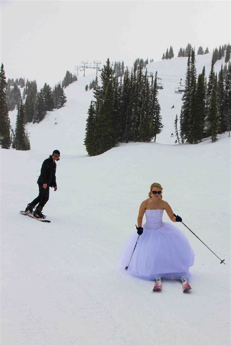 Liz And James A Practical Wedding Ski Wedding Winter Wedding