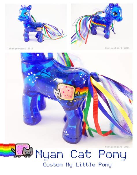Nyan Cat Customized Pony By Thatg33kgirl On Deviantart