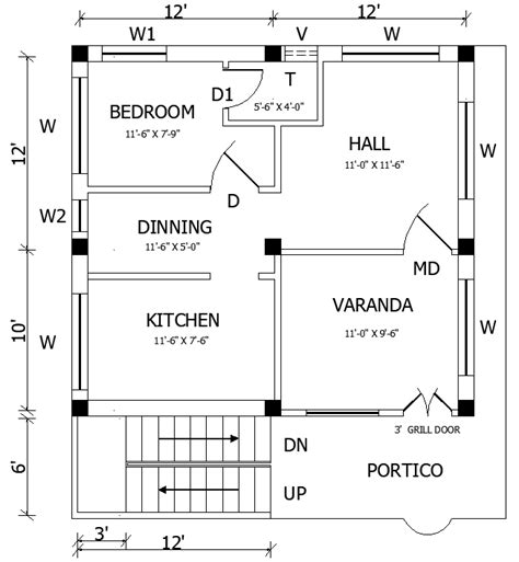 Simple Floor Plan Dwg Free Download Autocad Plan House Simple Dwg Cad