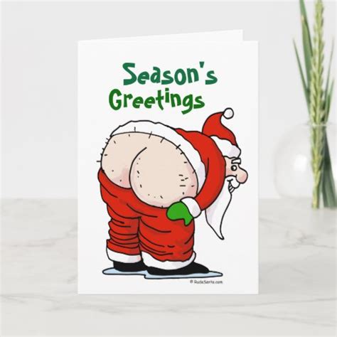 Rude Santa Christmas Card Zazzle