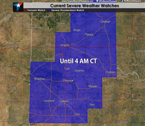 The front brought scattered showers and a few thunderstorms with it as it moved through the area, along with heavy rain, occasional lightning and gusty winds. Severe Thunderstorm Watch Issued until 4 AM (South Plains ...