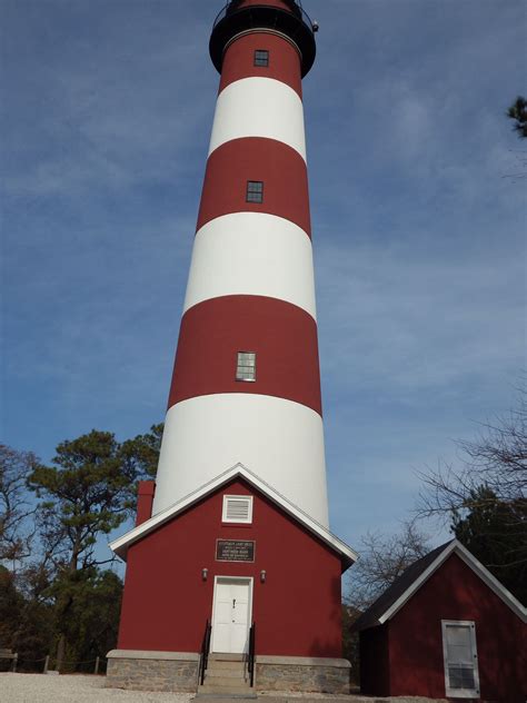 Assateague Island Lighthouse Is Located On The Virginia Portion Of