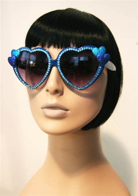 Sweetheart Royal Blue Sunglasses Accessory Sunnies Cute Kawaii Etsy