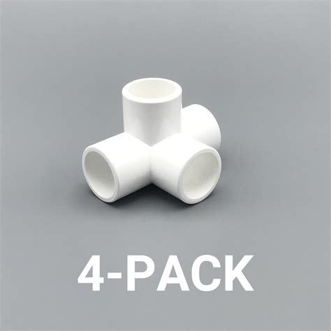 12 Inch 4 Way Tee Pvc Fitting Connector Elbow 4 Pack