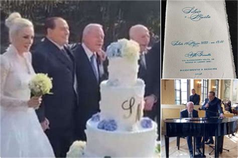 Silvio Berlusconi E Il Matrimonio ‘simbolico Con Marta Fascina Lei In Bianco Lui In Blu Ha