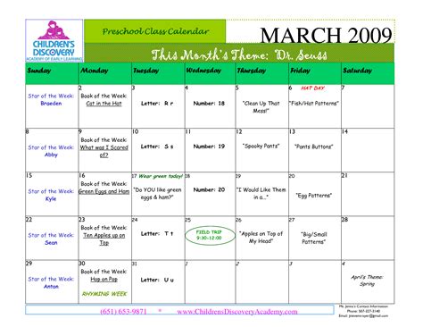 Isabella J Meyer March Activity Calendar For Preschool Its Easy If
