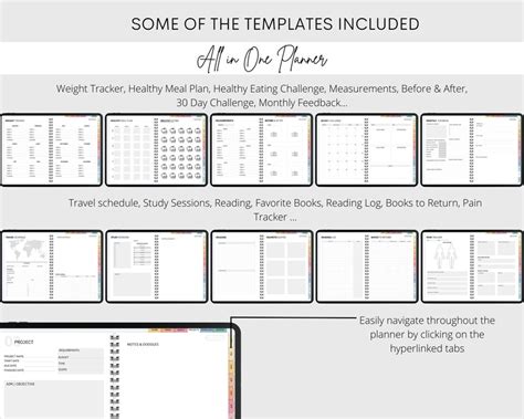 2023 Digital Planner All In One Digital Planner Hyperlinked Etsy