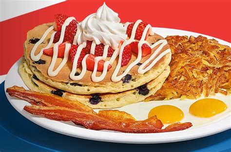 Dennys Introduces New Red White And Blue Pancake Breakfast The Fast