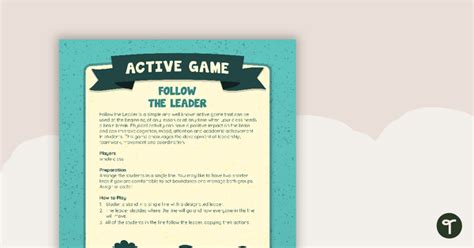 Follow The Leader Active Game Teach Starter