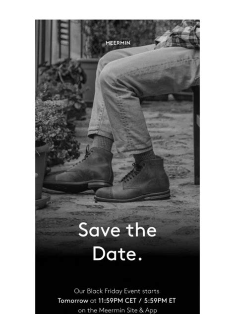 Meermin Shoes Save The Date 2023 Black Friday Event Milled