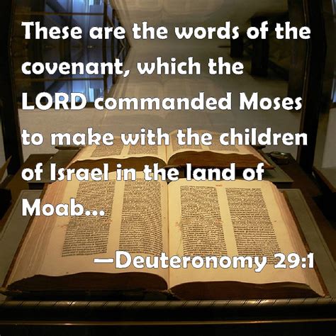 Deuteronomy 291 These Are The Words Of The Covenant Which The Lord