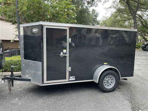 Enclosed 5x10 Cargo Trailer With Double Side Doors And Ramp Used