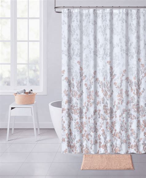 Dainty Home Spring Waffle Weave Fabric Shower Curtain 70w X 72l