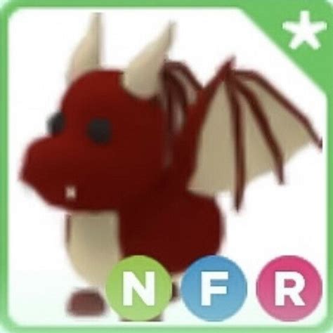 🐉 Nfr Neon Red Dragon With Fly And Ride Legendary Pet Adopt Me