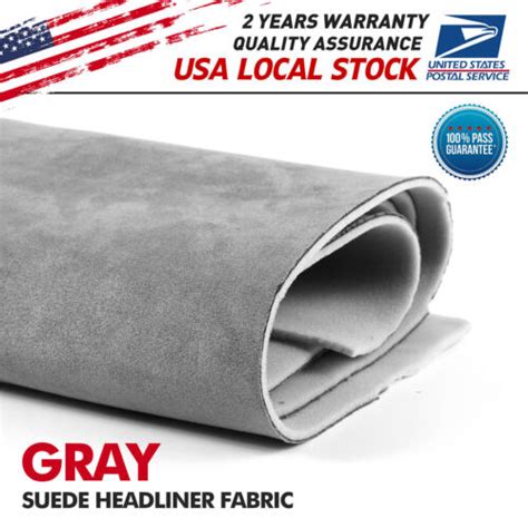 Gray Suede Headliner Fabric Material 80x60 Car Interior Roof Liner