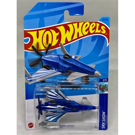Hot Wheels Poison Arrow Blue Aircraft Plane 64 Diecast Car [7cm X 2 5cm X 2cm] Matchbox Fantasy