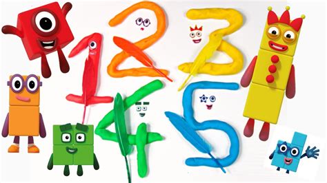 Real Numberblocks 3d Face Stickers Make Numbers With Playdoh Kids