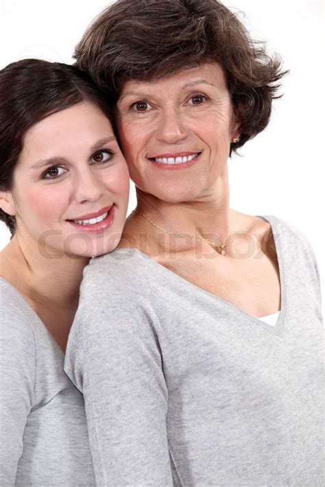 Woman With Her Mother Stock Image Colourbox