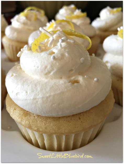 Lemon Cupcakes With Lemon Curd Filling And Lemony Whipped Cream Frosting Sweet Babe Bluebird