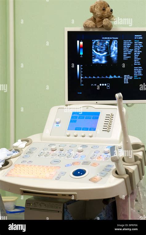 Medical Equipment Ultrasound Scanning Diagnosis Of Pregnancy Stock