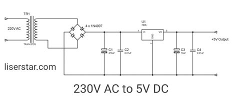 5 Volt Power Supply Using Lm 7805 Ic Power Supplies