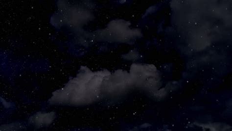 Seamless 3d Animation Of Aerial View Of Cloudy Night Sky With Clouds