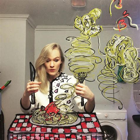 Helene Meldahl S Illustrated Mirror Selfies Take The Game To A New Level