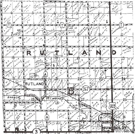 Rutland Township Plat Map 1955
