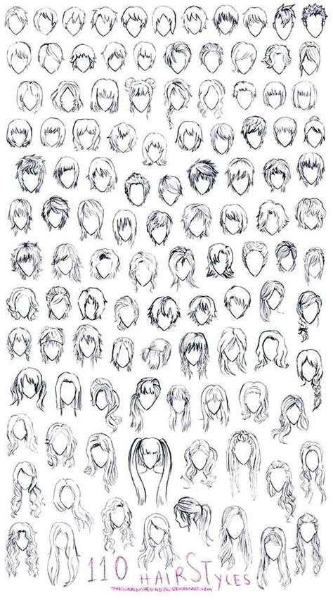 Manga Anime Hairs 110 Designs To Improve Your Drawing
