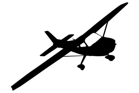 Small Single Engine Flying Plane Silhouette Graphic By Idrawsilhouettes